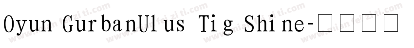 Oyun GurbanUlus Tig Shine字体转换